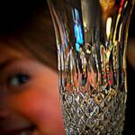 12/30/10: Through the Looking Glass. Abbie jumped into the shot as I was experimenting with capturing the Christmas tree lights through a crystal goblet ...